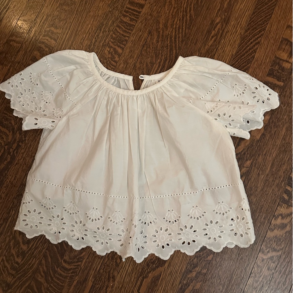 GAP White Eyelet Blouse